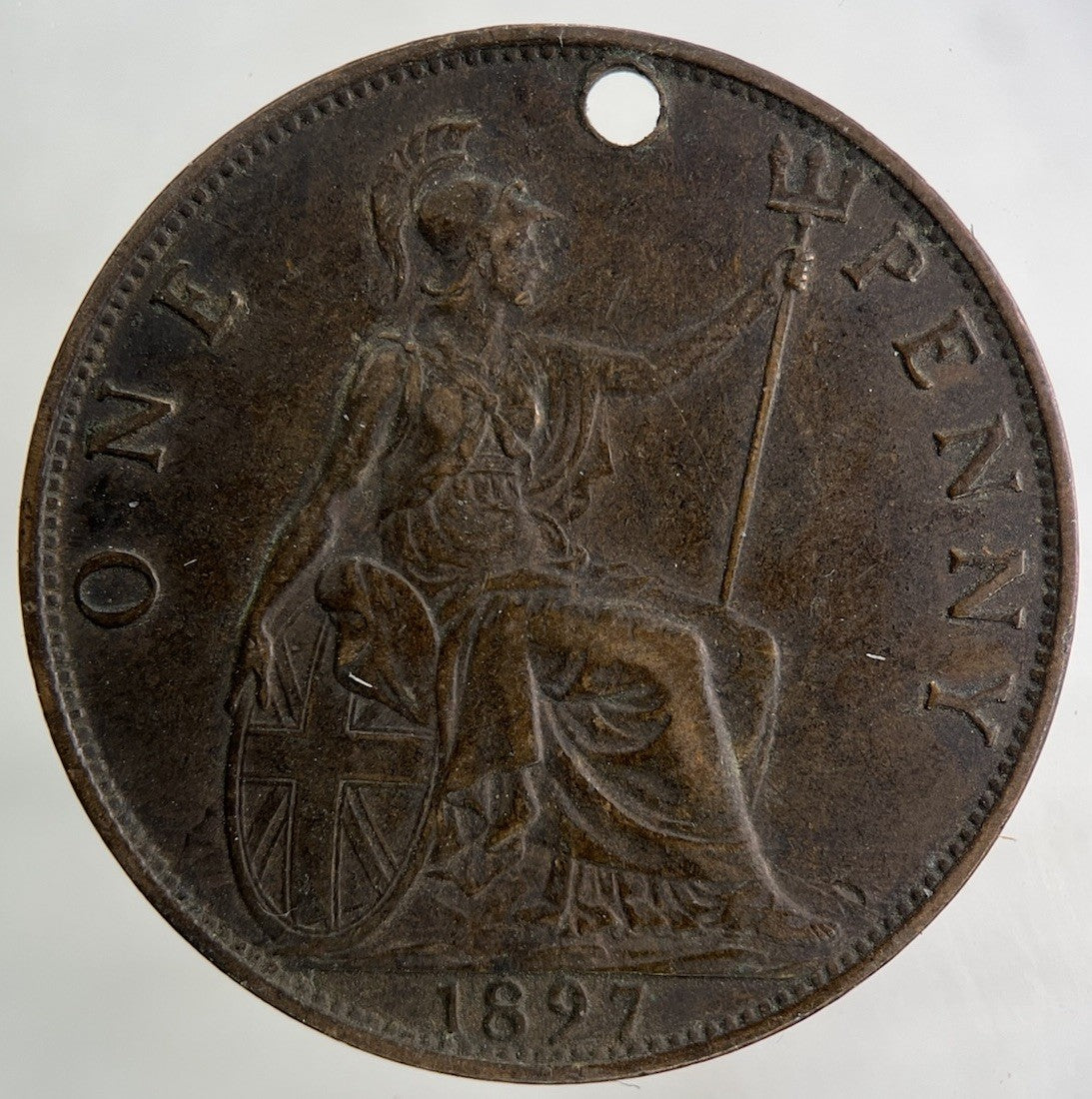 1897 Victoria One Penny Coin | Fine Collectable Grade