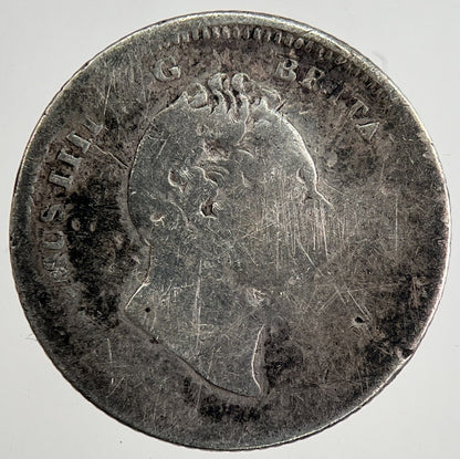 1837 William IV Four - Pence Groat Silver Coin | Fair Grade | a8508
