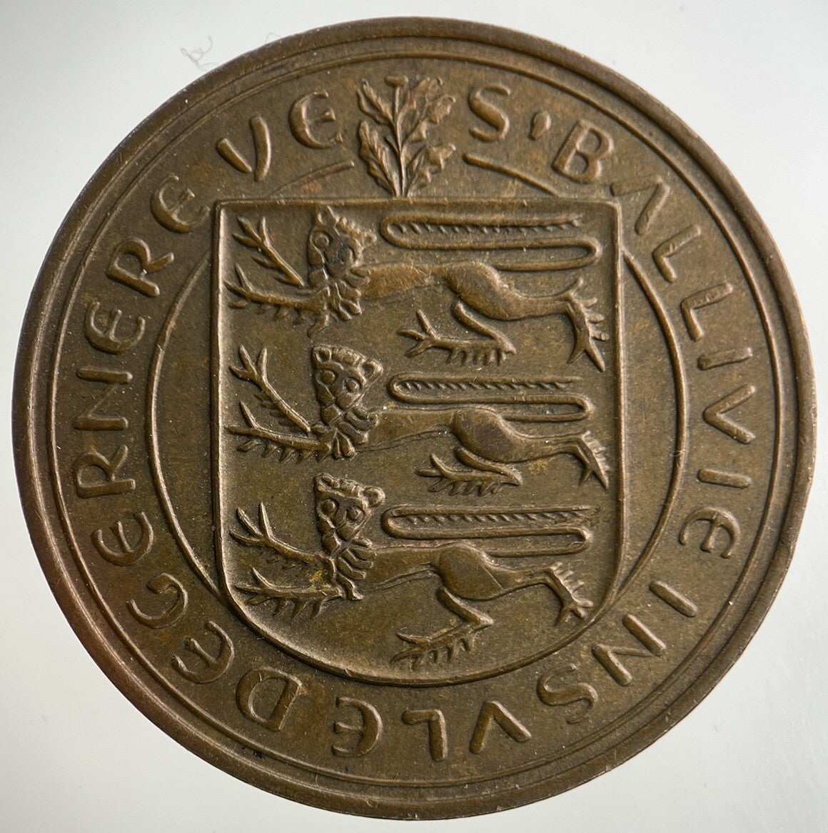 1956 Guernsey 8 Doubles Coin | Fine Collectable Grade