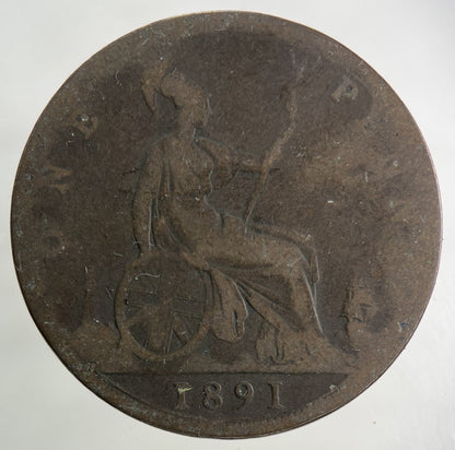 1891 Victoria One Penny Coin | Collectable Grade