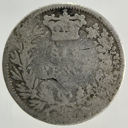 British Victoria Sixpence Silver Coin | Fair Grade