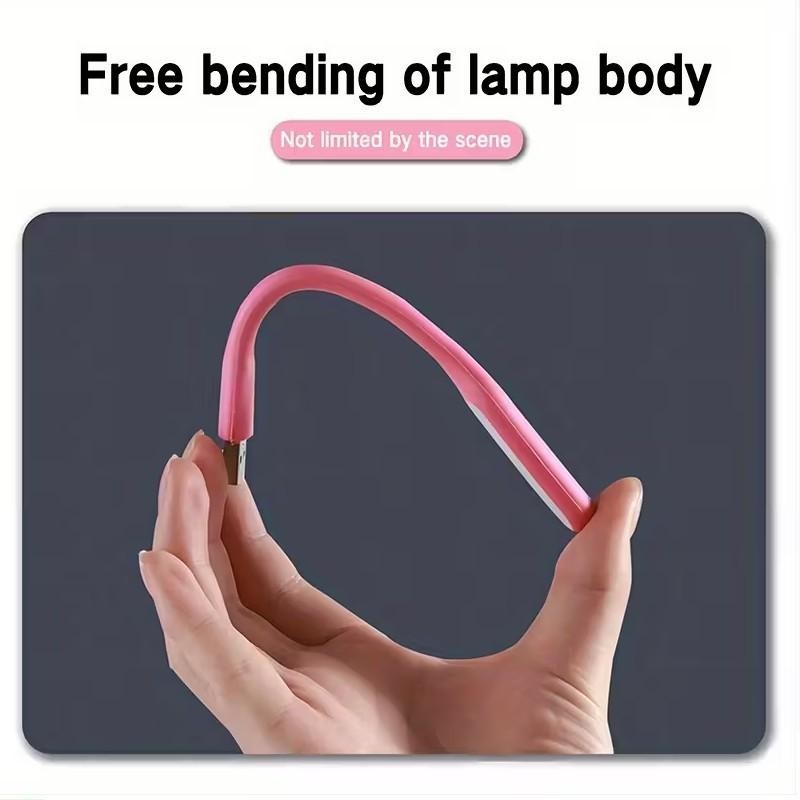 Red Travel USB LED Bending Torch Flash - Light Night Reading Light UK Stock