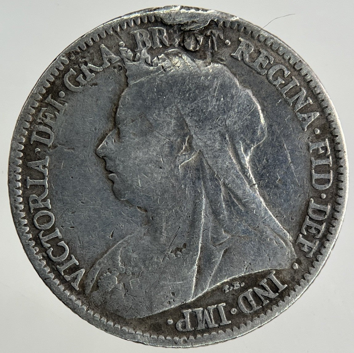 1899 Engraved Victoria Sixpence Silver Coin | Collectable Grade