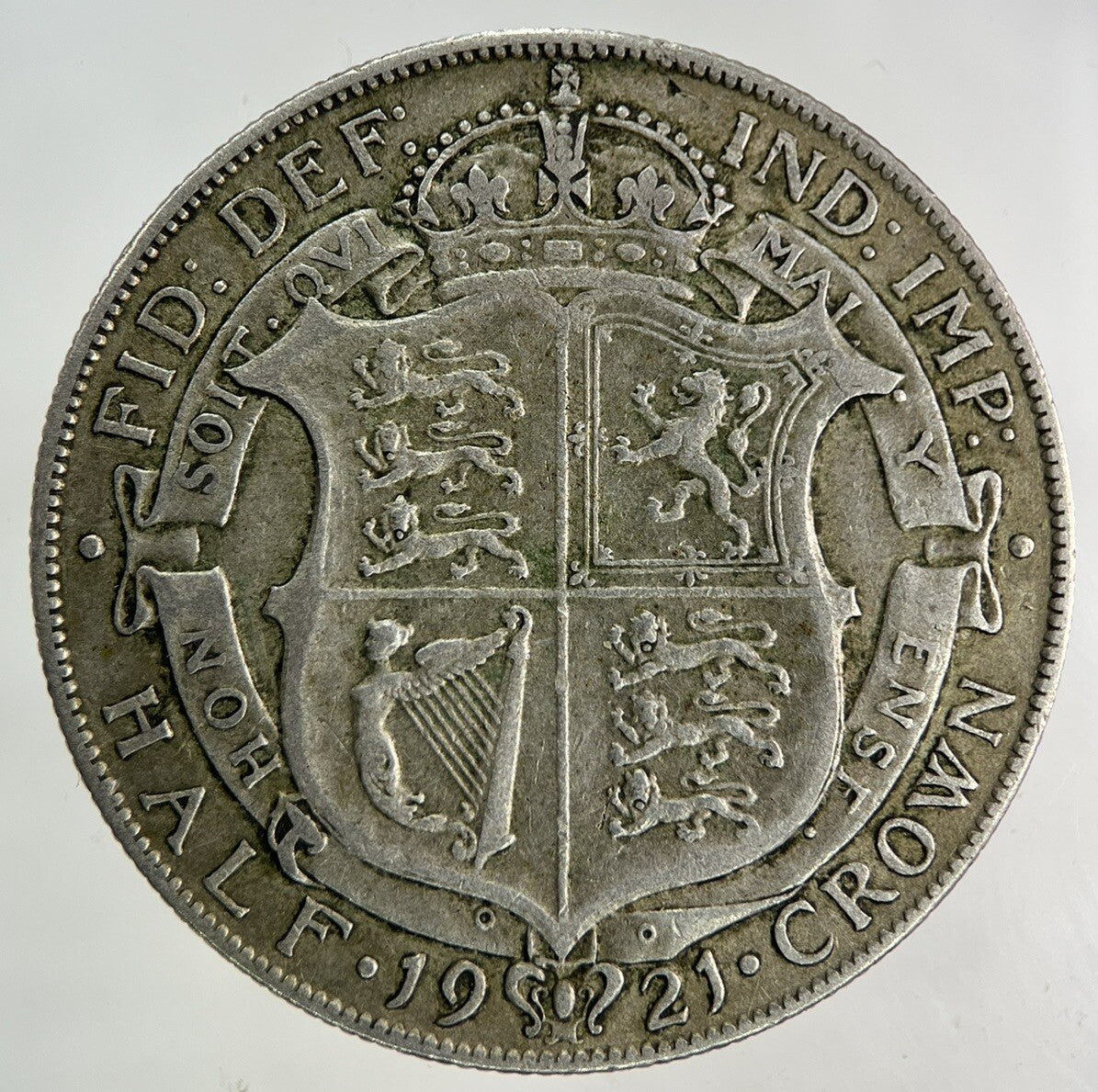 1921 George V Half - Crown Silver Coin | Very High Grade