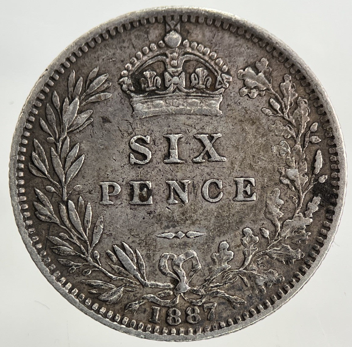 1887 Victoria Sixpence Silver Coin | Very High Grade
