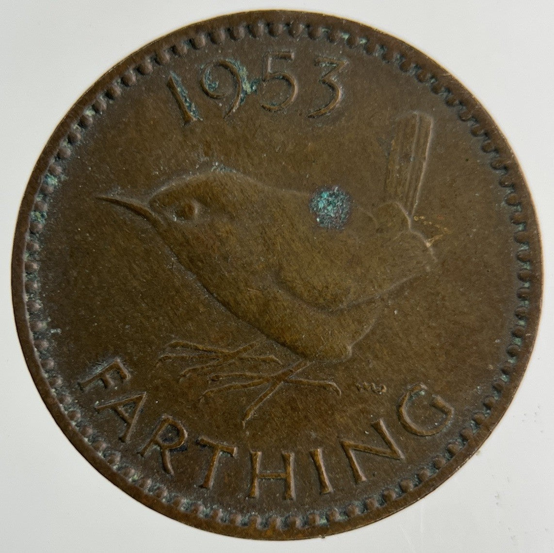 1953 Elizabeth II 2nd Wren Farthing Coin | Fine Collectable Grade