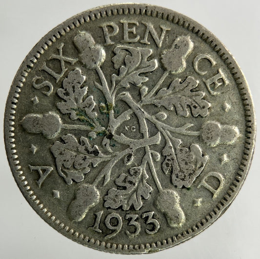 1933 George V Sixpence Silver Coin | Collectable Grade
