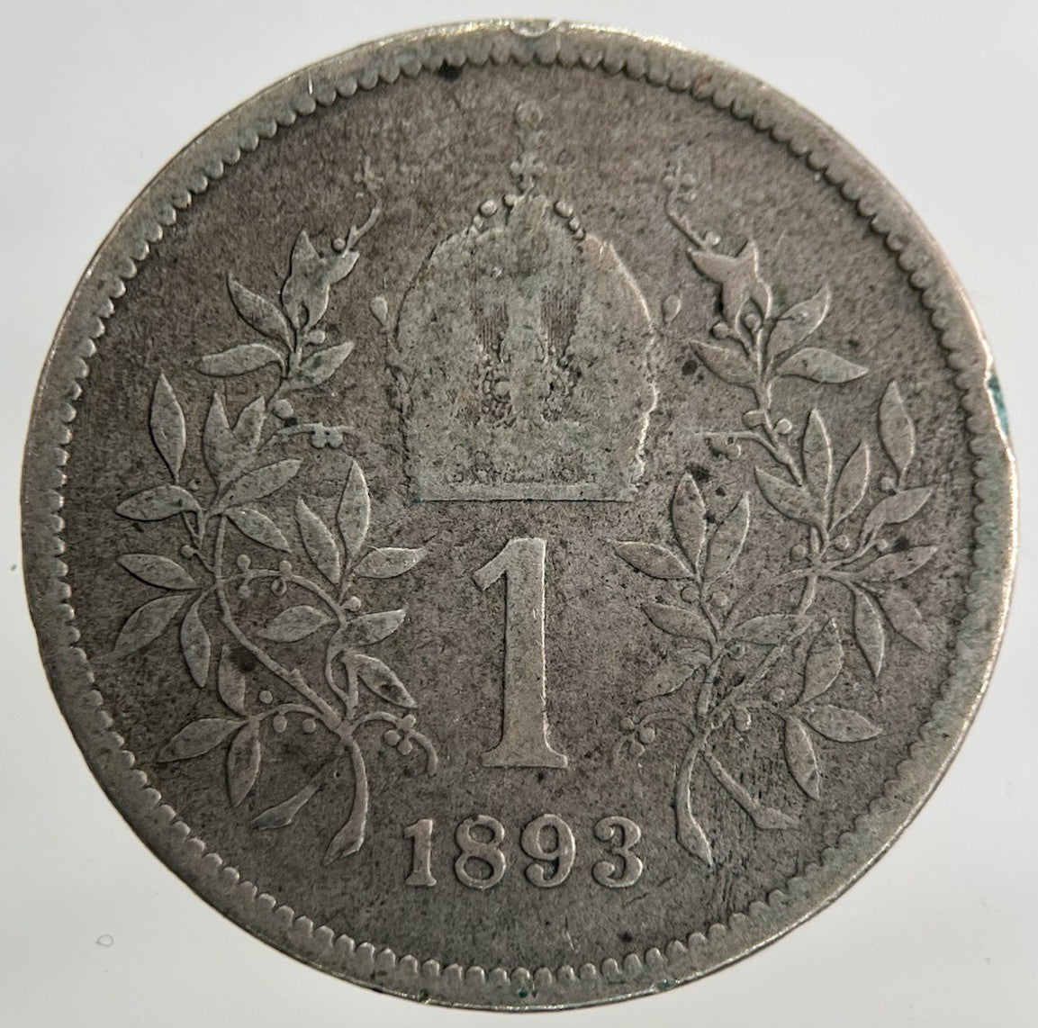 1893 Austria - Hungary 1 Korona Silver Coin | Collectable Grade