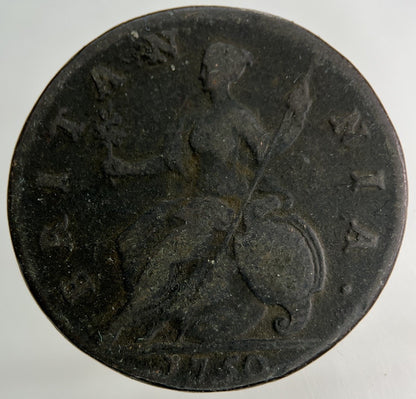 1750 George II 2nd Half - Penny Coin | Collectable Grade