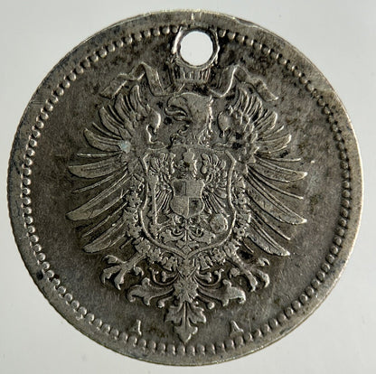 1876 Germany 50 Pfennig Silver Coin | Fine Collectable Grade