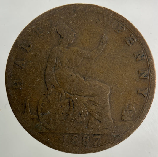1887 Victoria Half - Penny Coin | Collectable Grade
