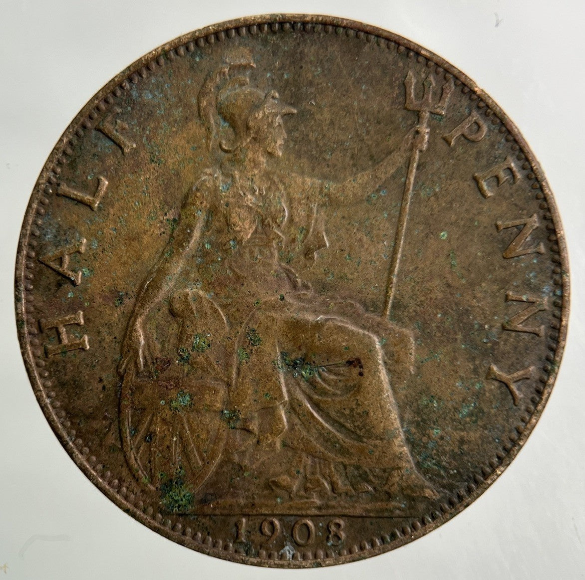 1908 Edward VII Half - Penny Coin | Fine Collectable Grade