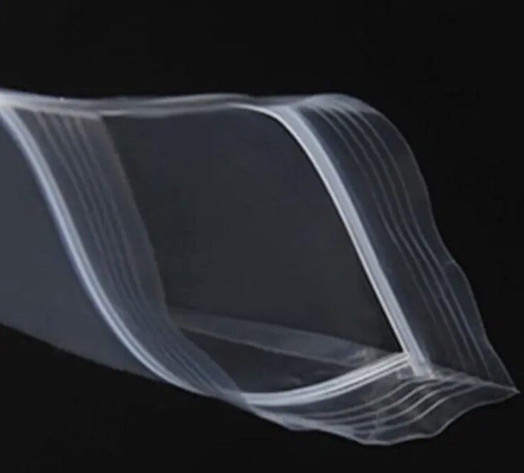 100 x 40mm x 40mm Grip Seal Clear Plastic Storage Bags - UK Premium Stock
