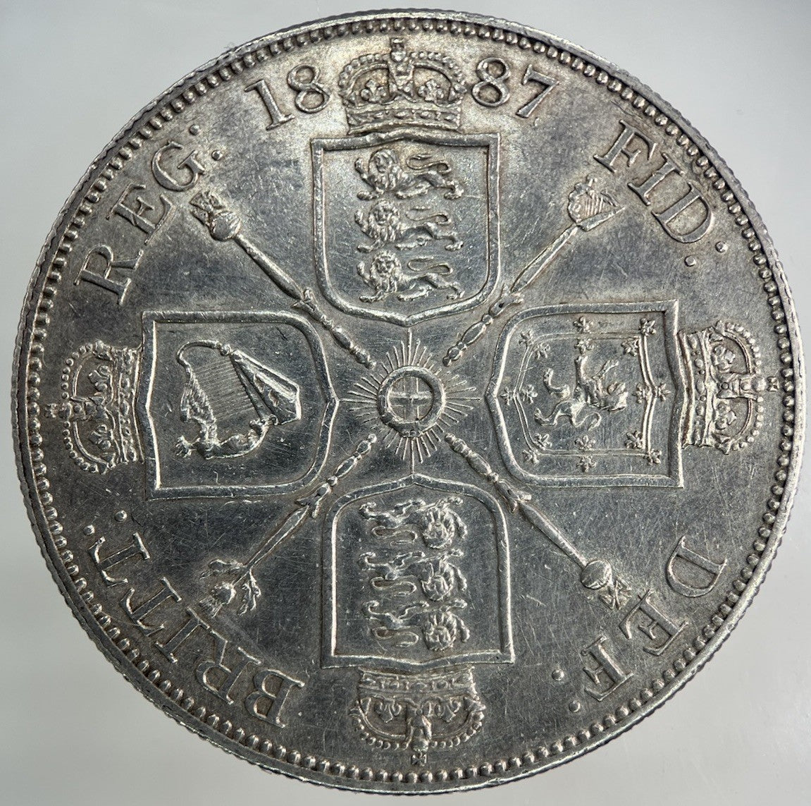 1887 Victoria Double Florin Silver Coin | Very High Grade