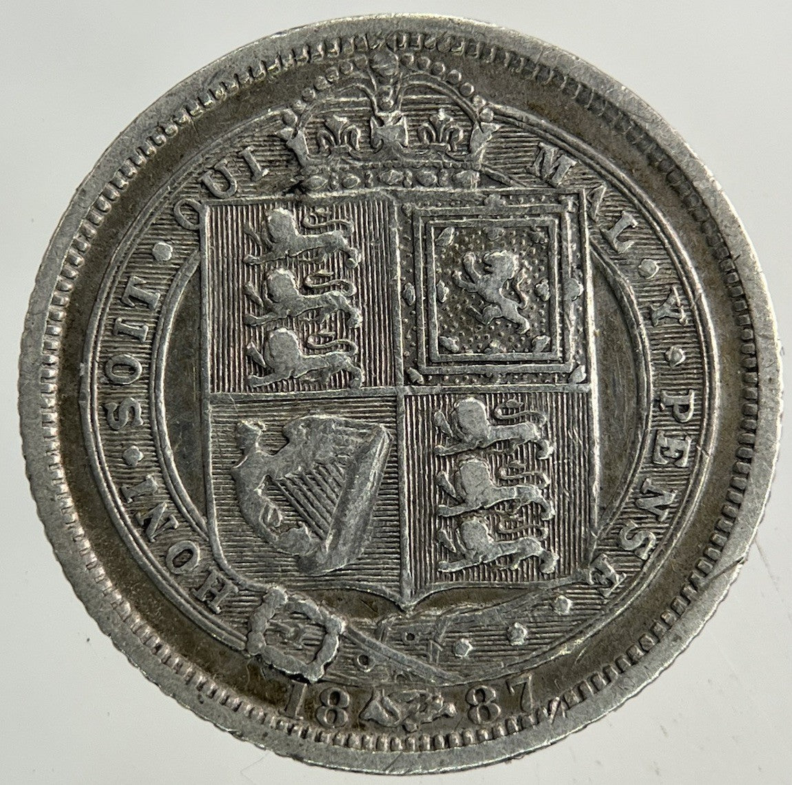1887 Victoria Sixpence Silver Coin | Fine Collectable Grade