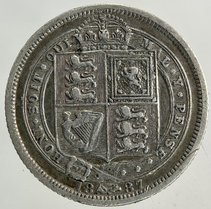 1887 Victoria Sixpence Silver Coin | Fine Collectable Grade