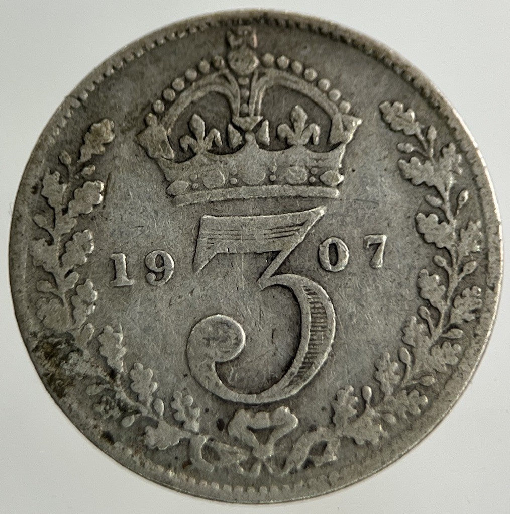 1907 Edward VII Threepence Silver Coin | Collectable Grade