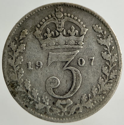 1907 Edward VII Threepence Silver Coin | Collectable Grade