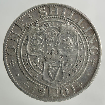 1901 Victoria One Shilling Silver Coin | Fine Collectable Grade