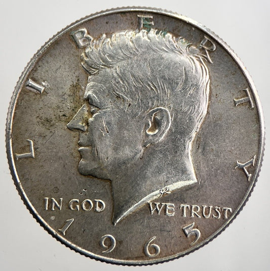 1965 US Kennedy Half Dollar Silver Coin | Fine Collectable Grade | a1207