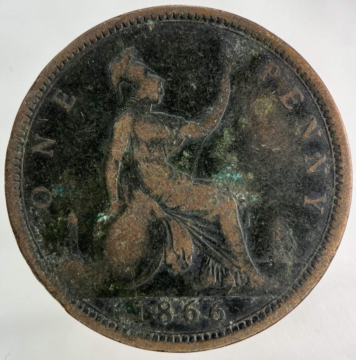 1866 Victoria One Penny Coin | Collectable Grade