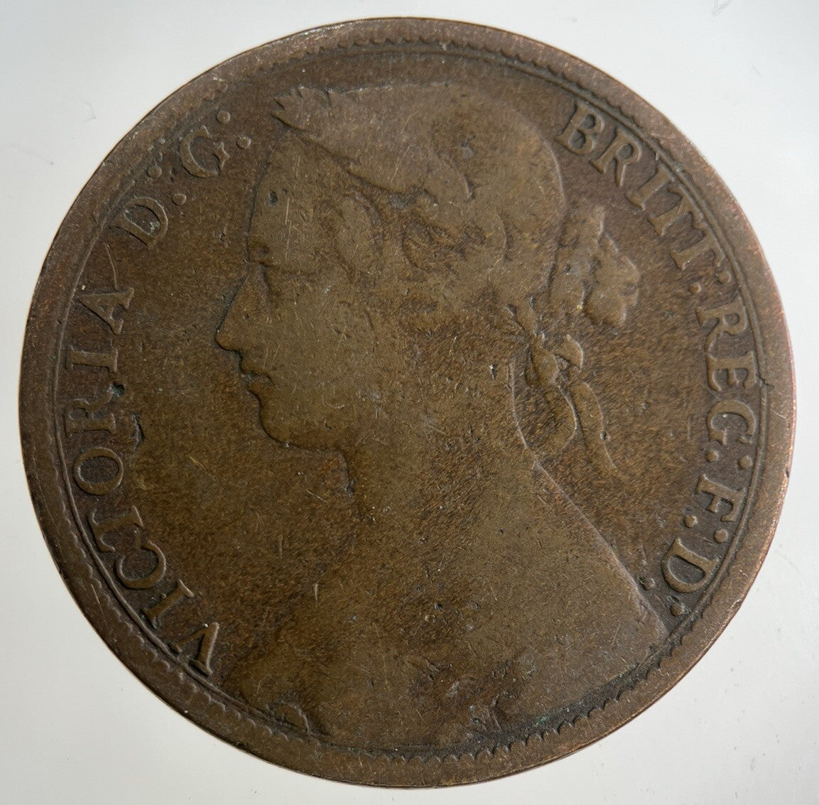 1876 - H Victoria One Penny Coin | Collectable Grade