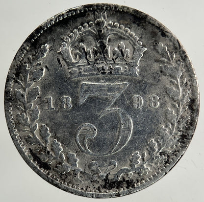 1898 Victoria Threepence Silver Coin | Collectable Grade