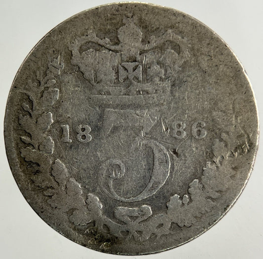 1886 Victoria Threepence Silver Coin | Collectable Grade