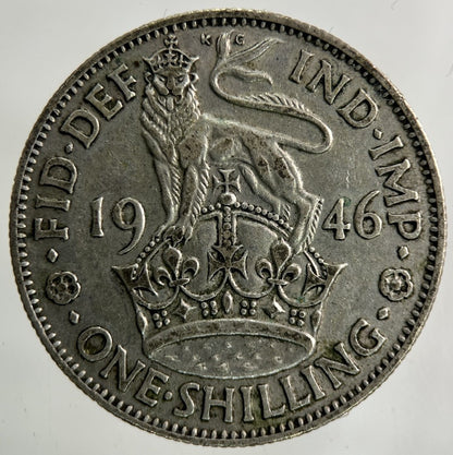1946 George VI Shilling Silver Coin | Fine Collectable Grade