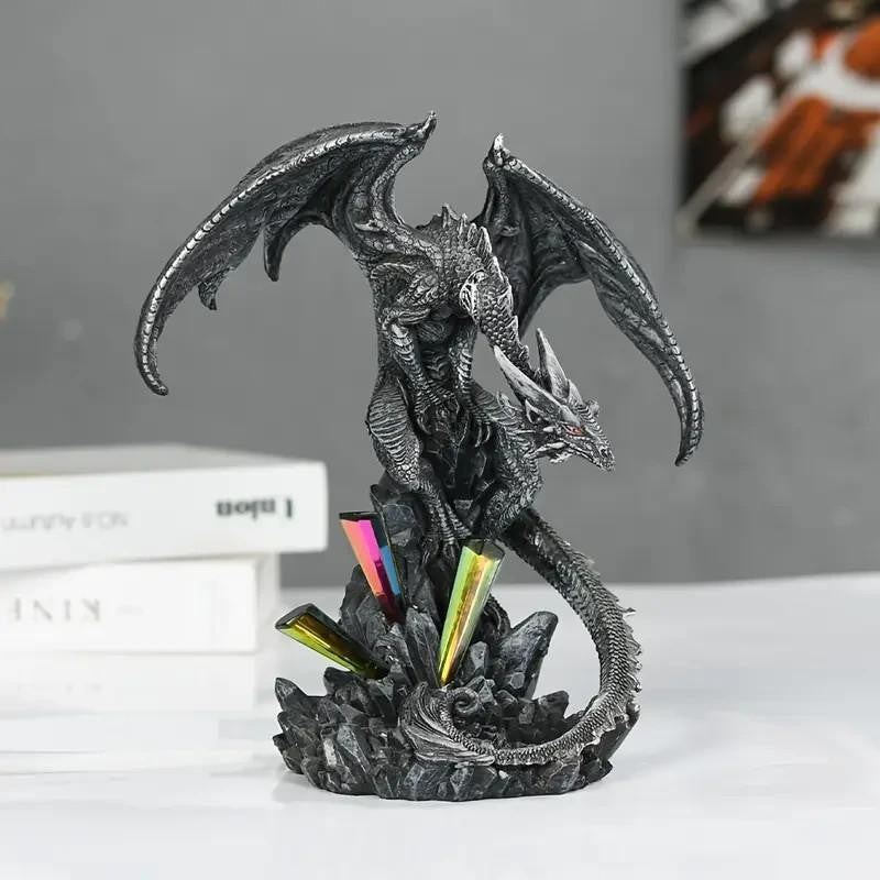 Fantasy Dragon Figurine Resin Home Sculpture Gift UK