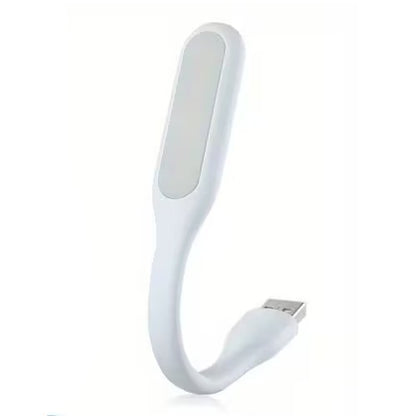 White Travel USB LED Bending Torch Flash - Light Night Reading Light UK Stock