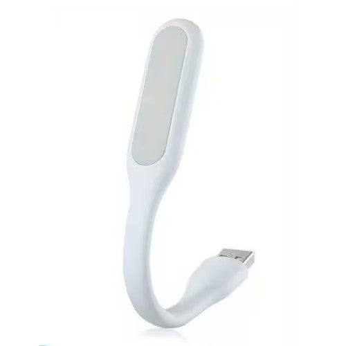 White Travel USB LED Bending Torch Flash - Light Night Reading Light UK Stock