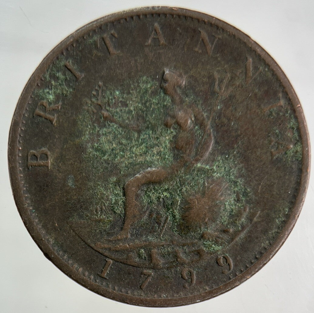 1799 George III 3rd Half - Penny Coin | Fine Collectable Grade