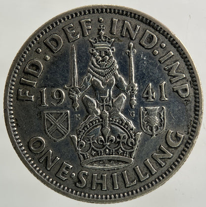 1941 George VI Shilling Silver Coin | Fine Collectable Grade