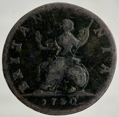 1730 George II 2nd Farthing Coin | Collectable Grade