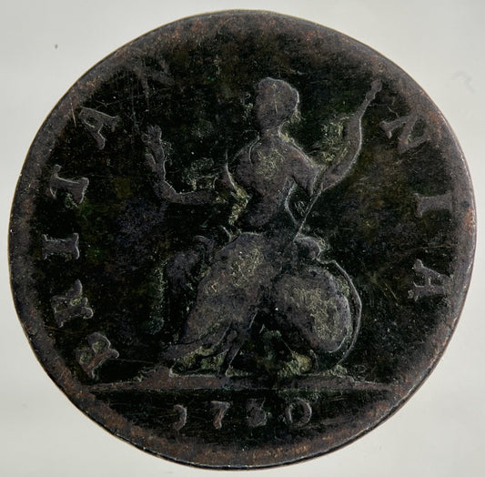 1730 George II 2nd Farthing Coin | Collectable Grade