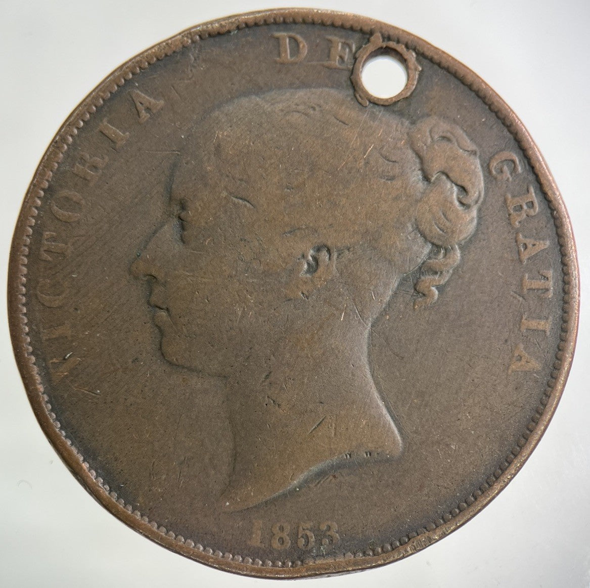 1853 Victoria One Penny Coin | Collectable Grade
