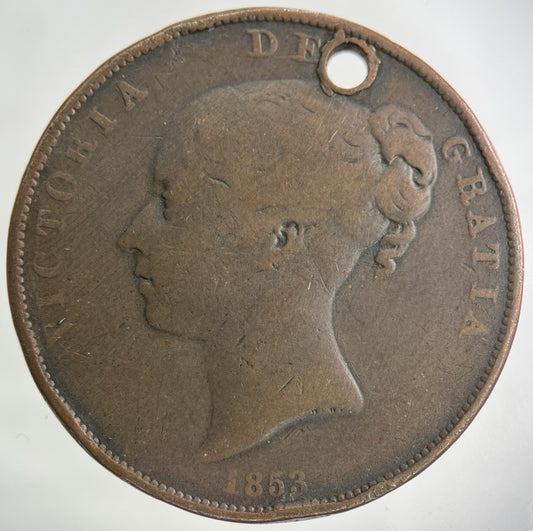 1853 Victoria One Penny Coin | Collectable Grade