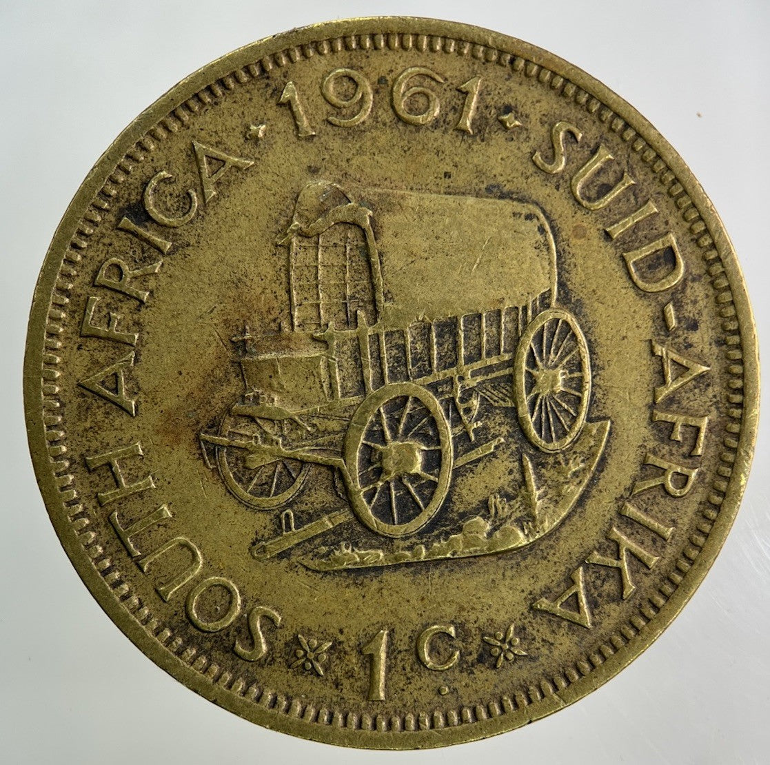 1961 South Africa 1 Cent Coin | Fine Collectable Grade