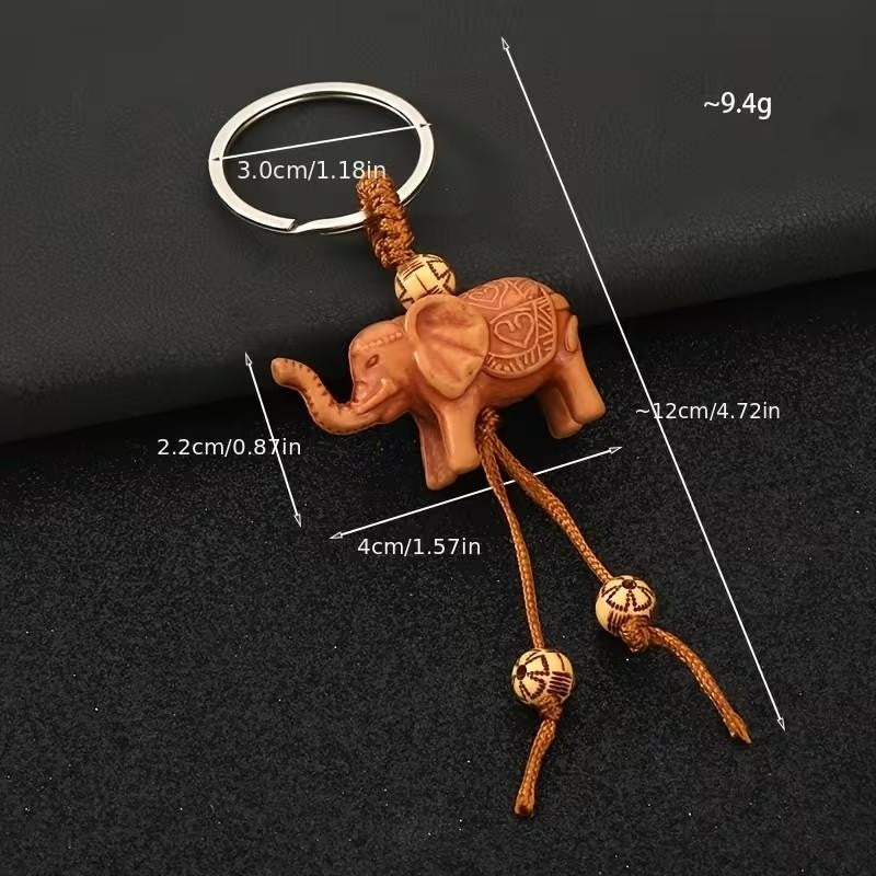 Mini Safari Elephant Wildlife Keyring Premium Keychain Gift UK