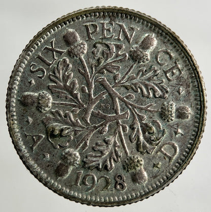 1928 George V Sixpence Silver Coin | Fine Collectable Grade