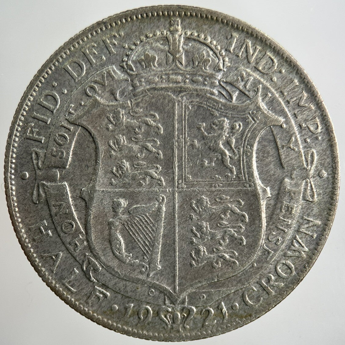 1921 George V Half - Crown Silver Coin | Fine Collectable Grade