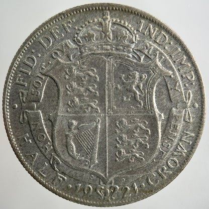 1921 George V Half - Crown Silver Coin | Fine Collectable Grade