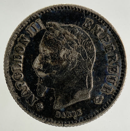 1867 France 20 Centimes Silver Coin | Fine Collectable Grade