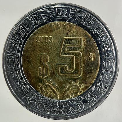 2003 Mexico 5 Pesos Coin | Fine Collectable Grade