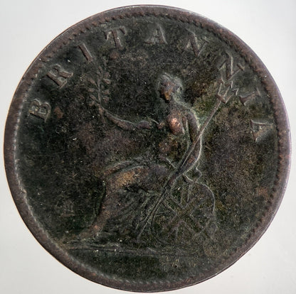 1807 George 3rd III Half - Penny British Coin | Fine Collectable Grade | a9041