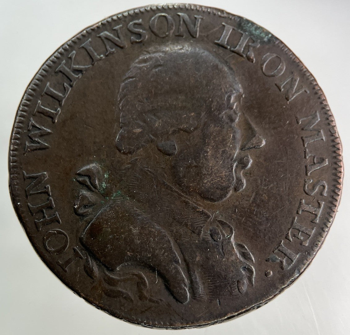 1791 John Wilkinson Iron Master Half - Penny Coin | Fine Collectable Grade