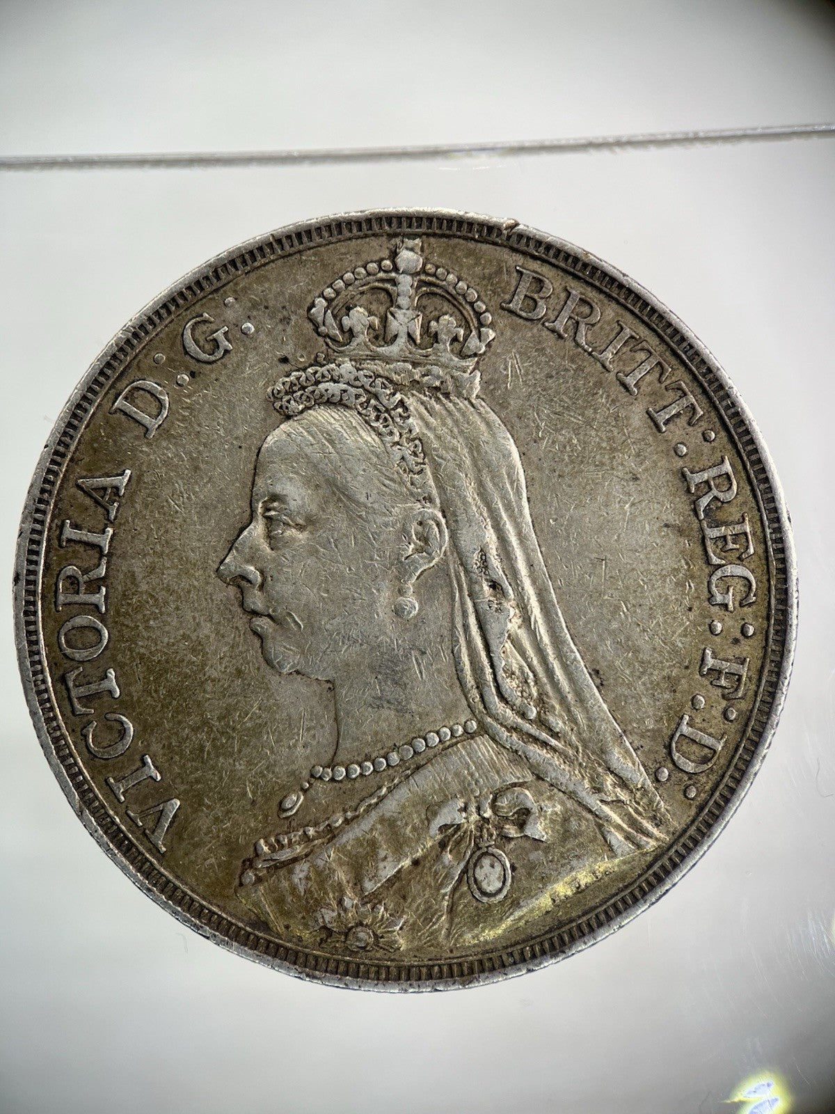 1890 Victoria One Crown Silver Coin | Very High Grade
