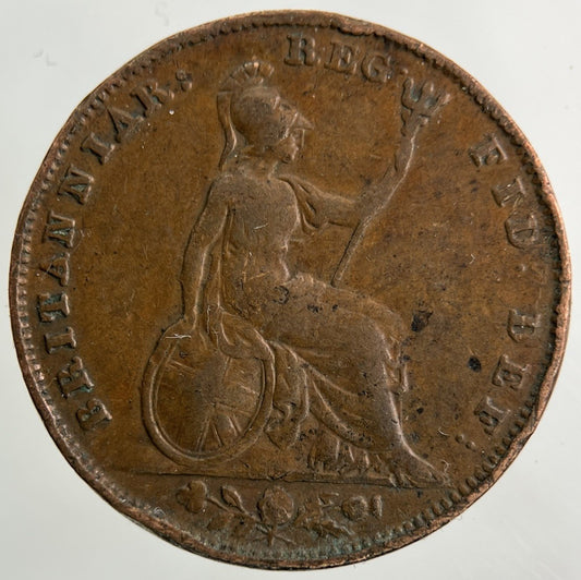 1845 Victoria Farthing Coin | Fine Collectable Grade