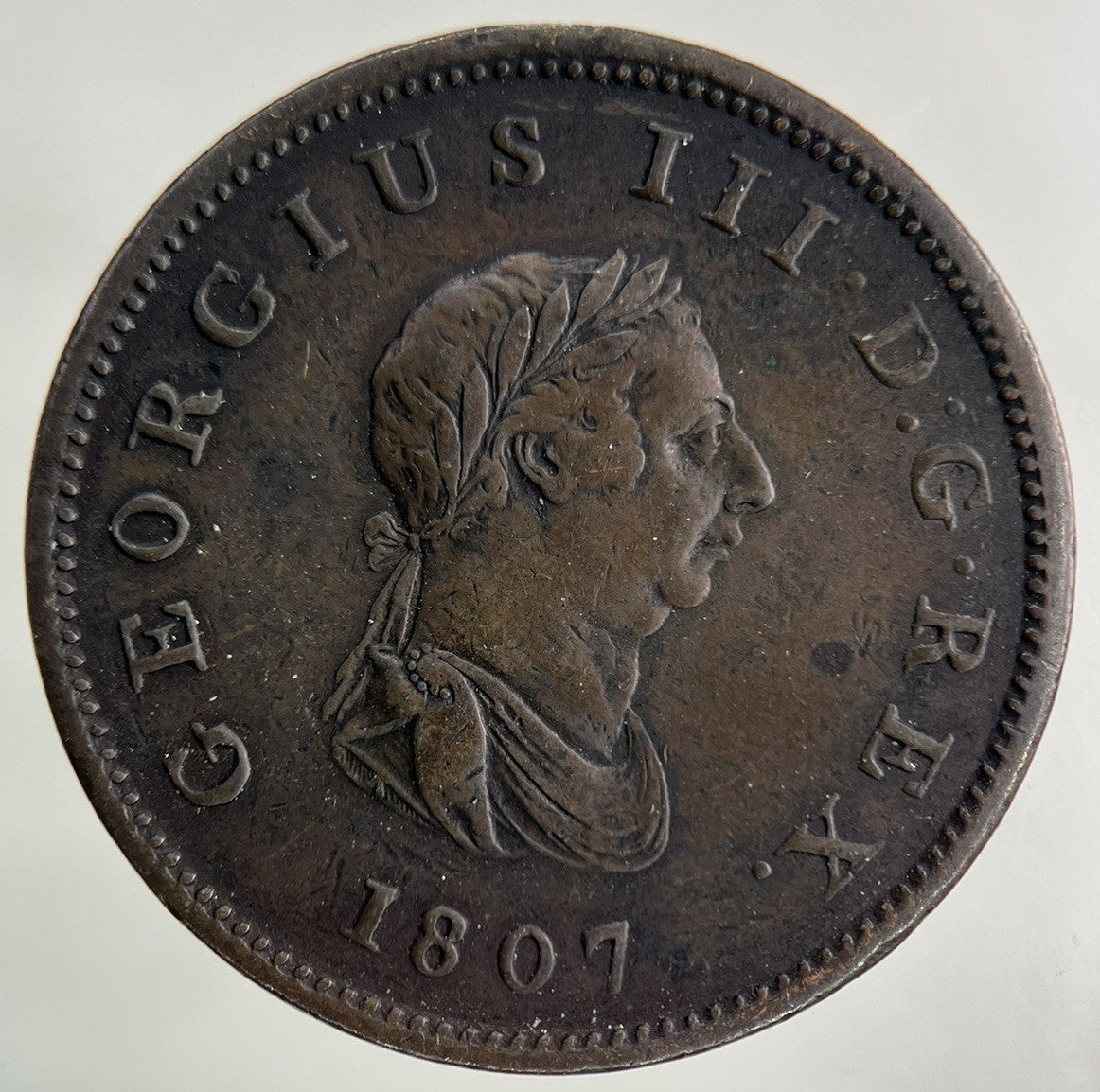 1807 George III 3rd Half - Penny Coin | Very High Grade